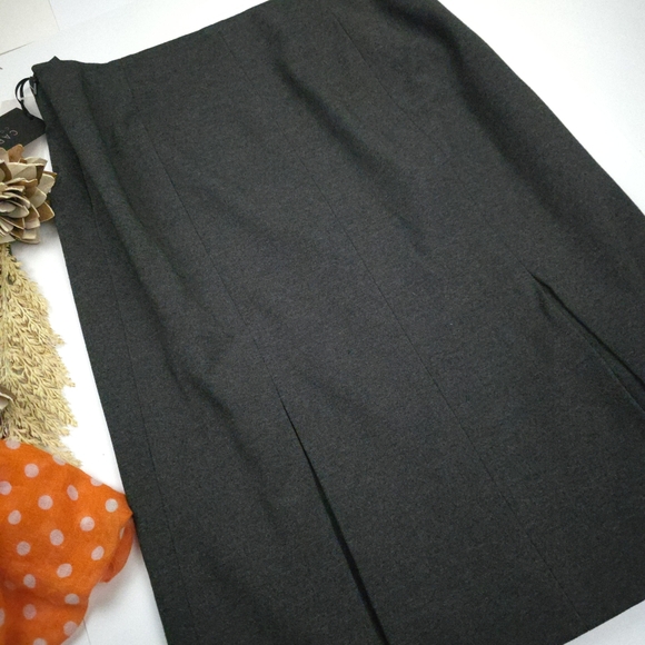New Carlisle Collection Charcoal Gray Pencil Skirt Sz 8 - Picture 4 of 8